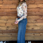 Floral Cowboy Mesh Top