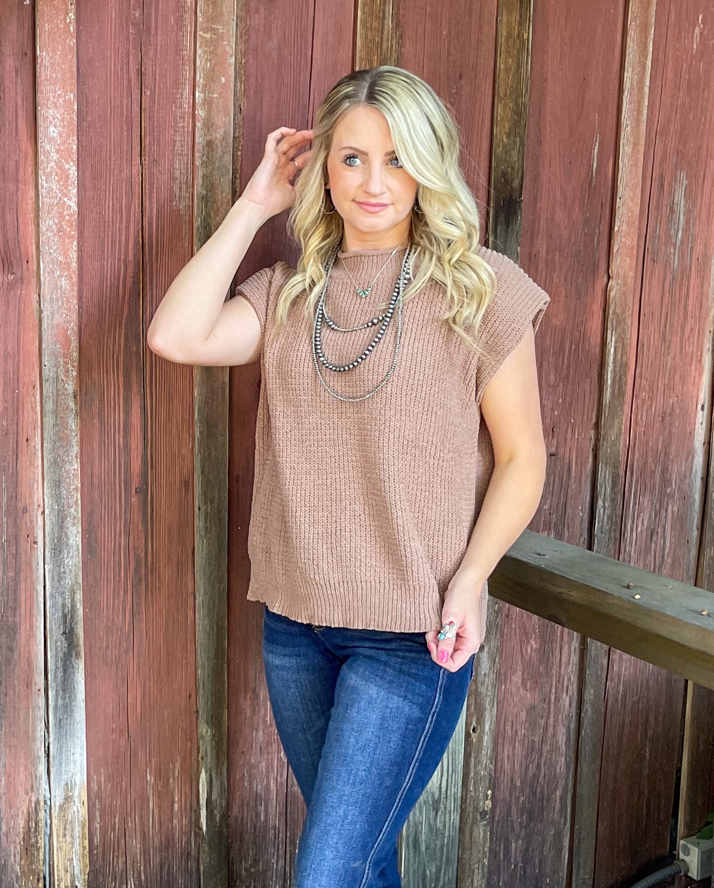 The Piper Sweater Top *Mocha