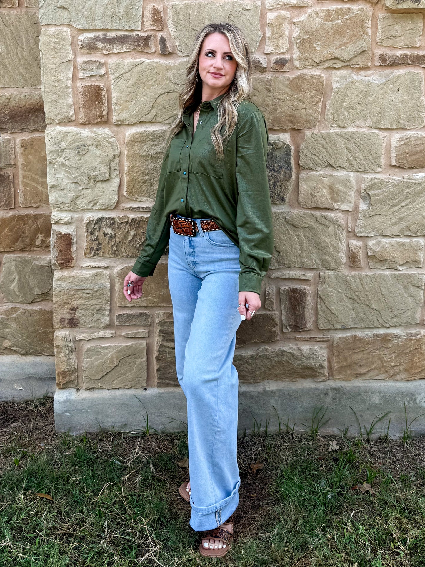 Leather Lux Top *Agave