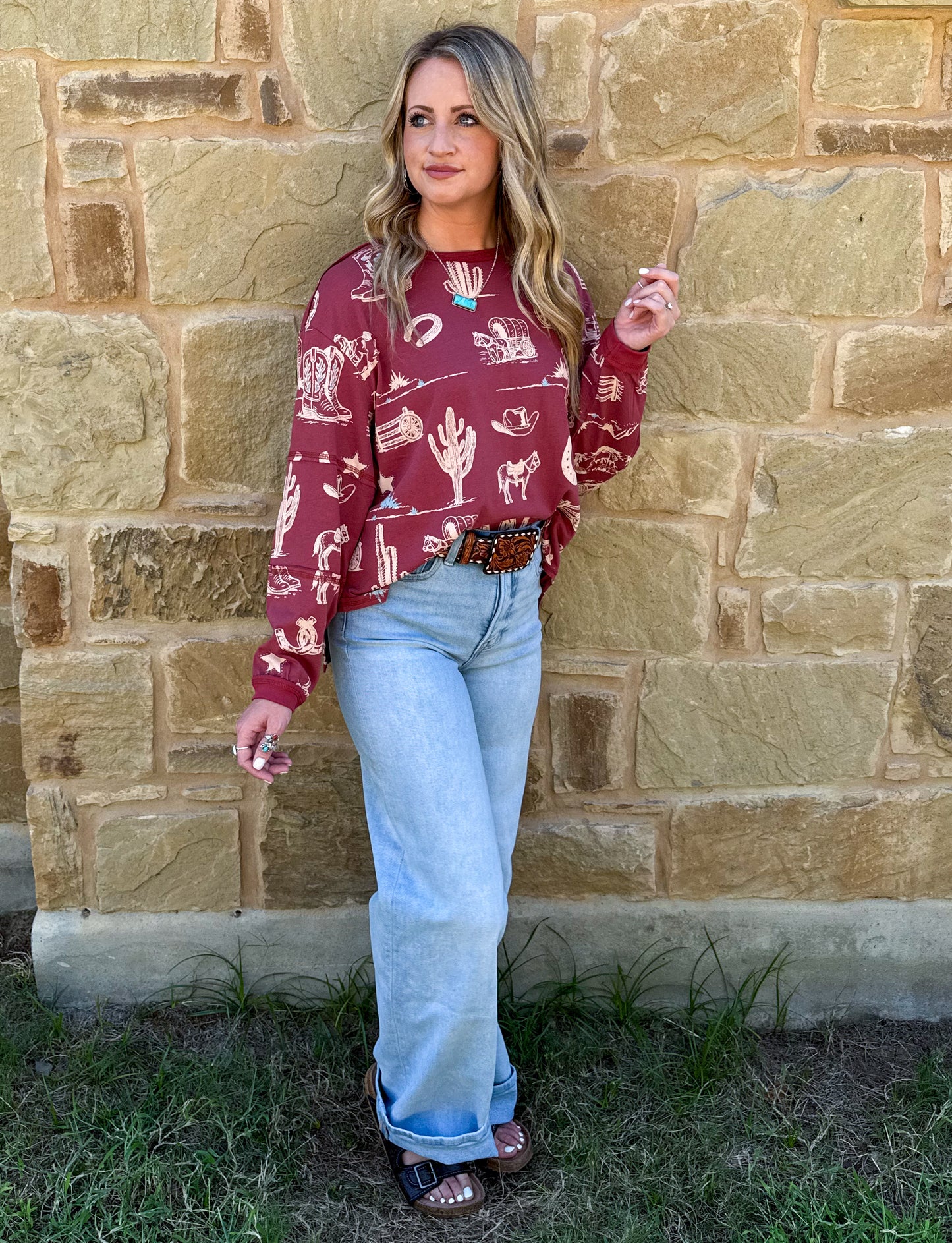 Out West Collage Top