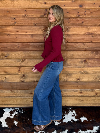 The Holly Top *Burgundy