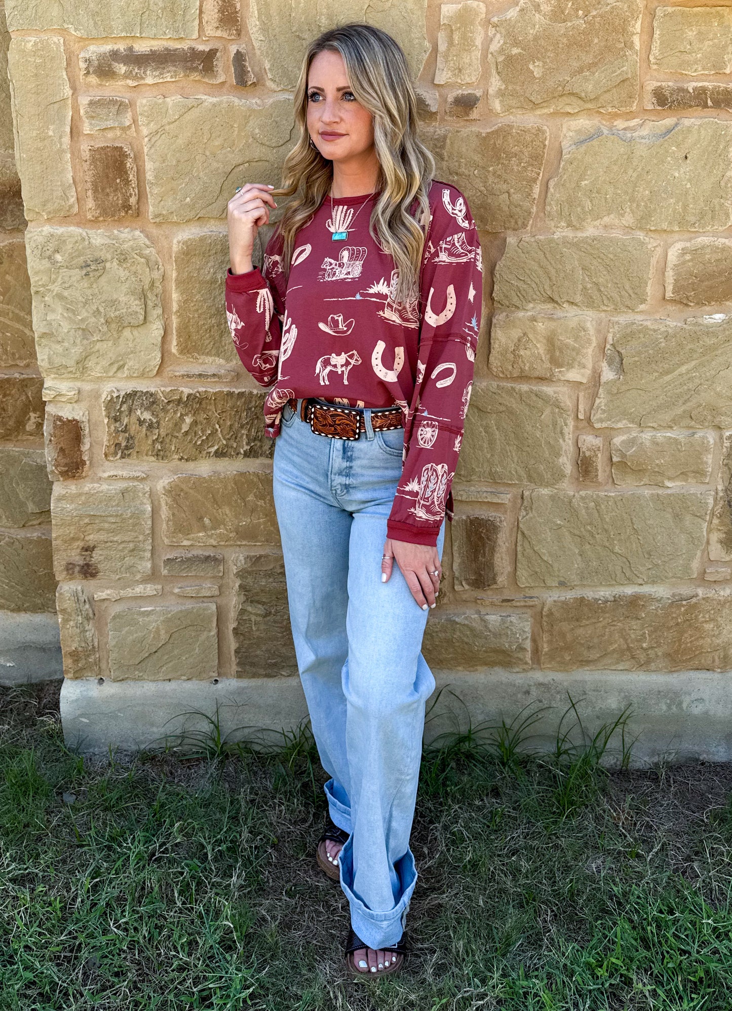 Out West Collage Top