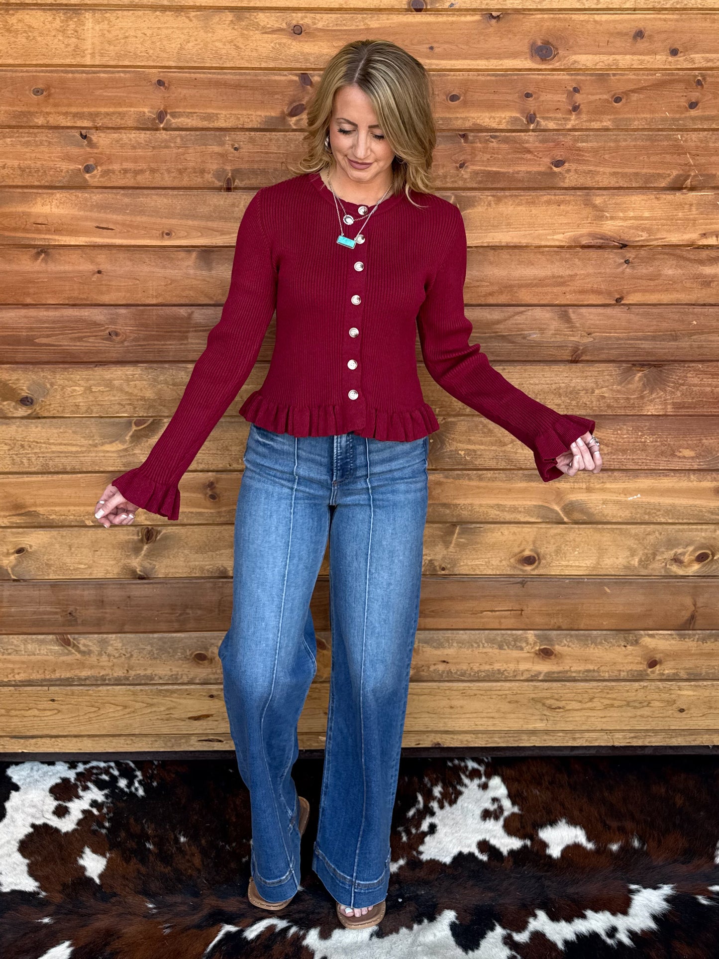 The Holly Top *Burgundy