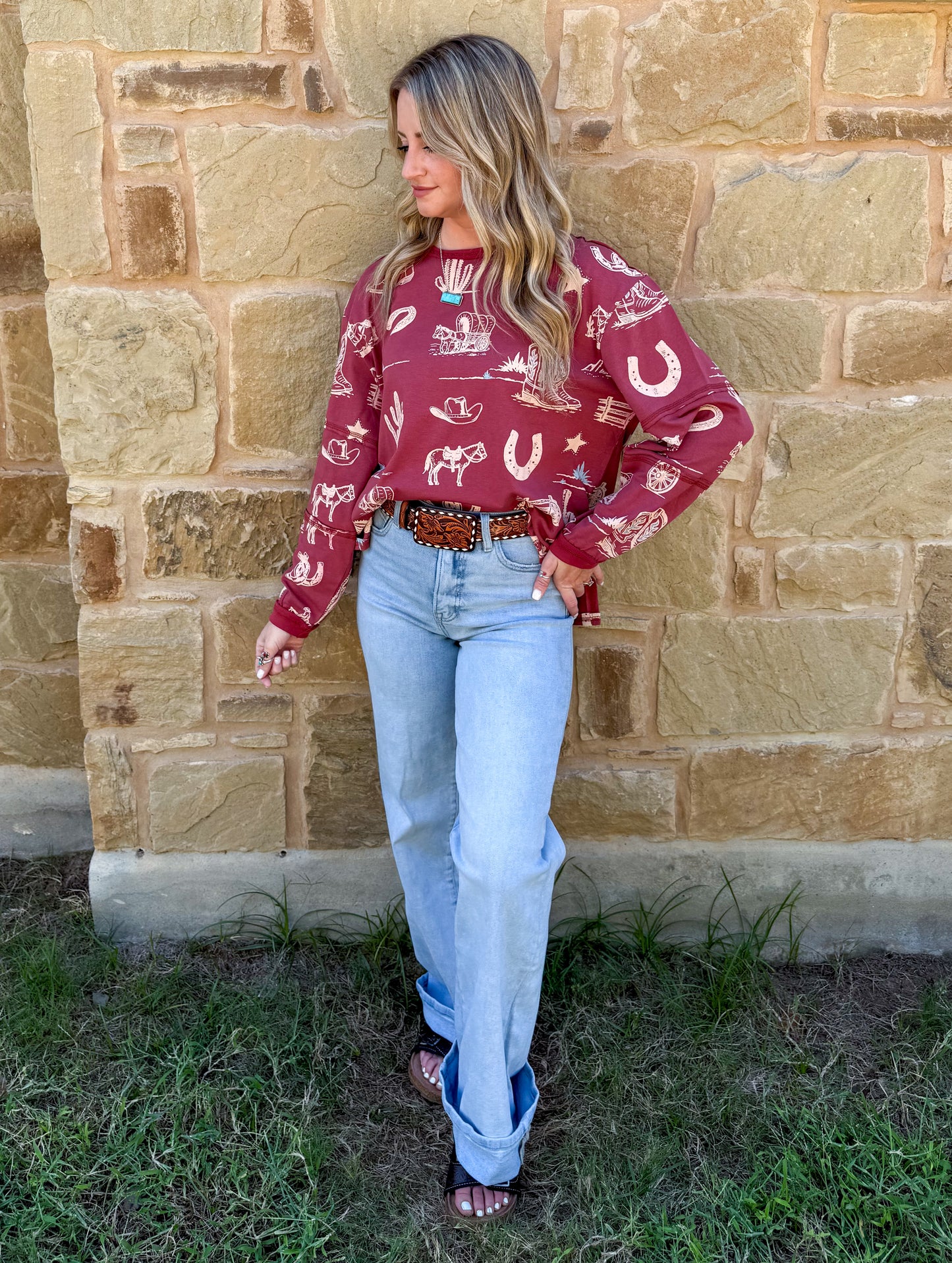 Out West Collage Top