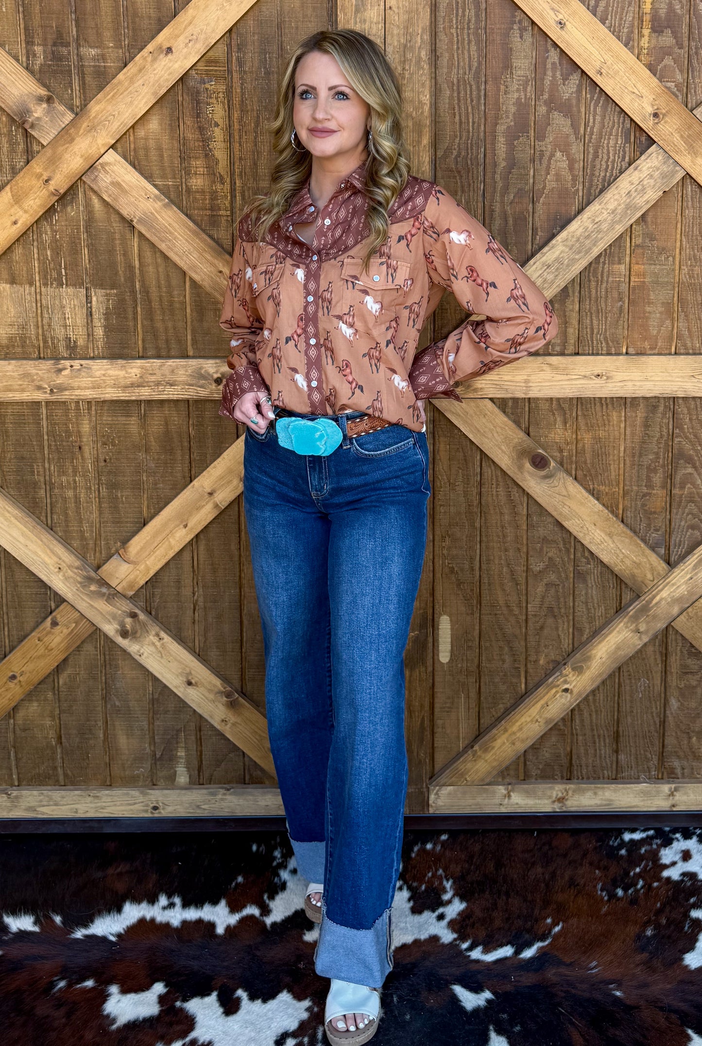 Ranch Horses Pearl Snap