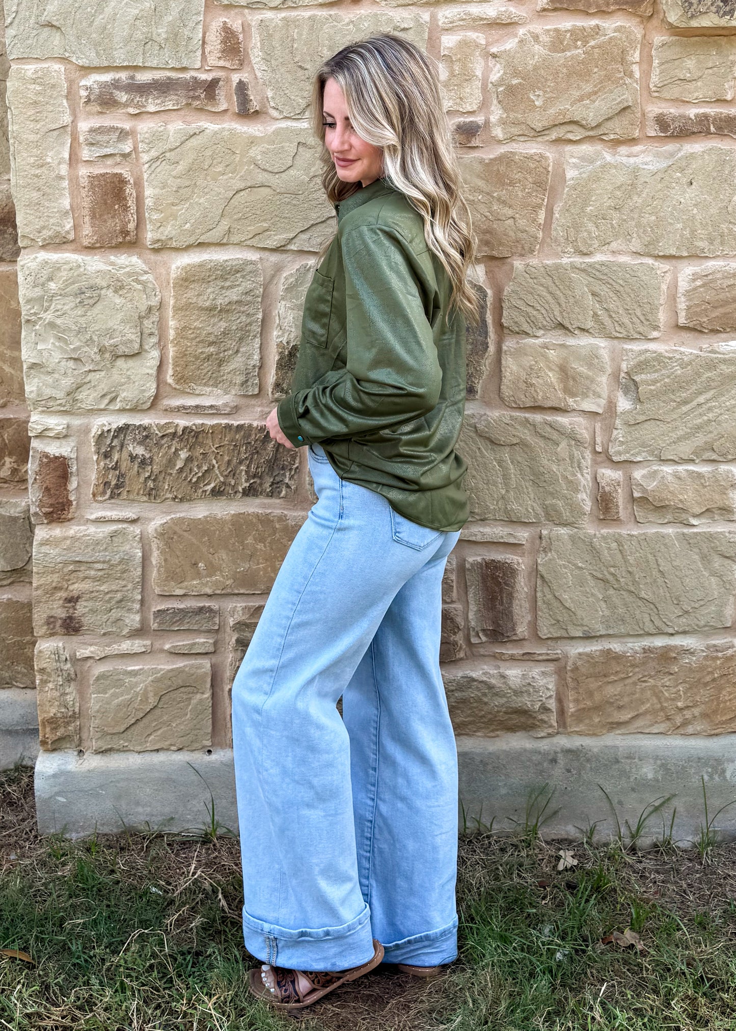 Leather Lux Top *Agave