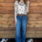 Floral Cowboy Mesh Top