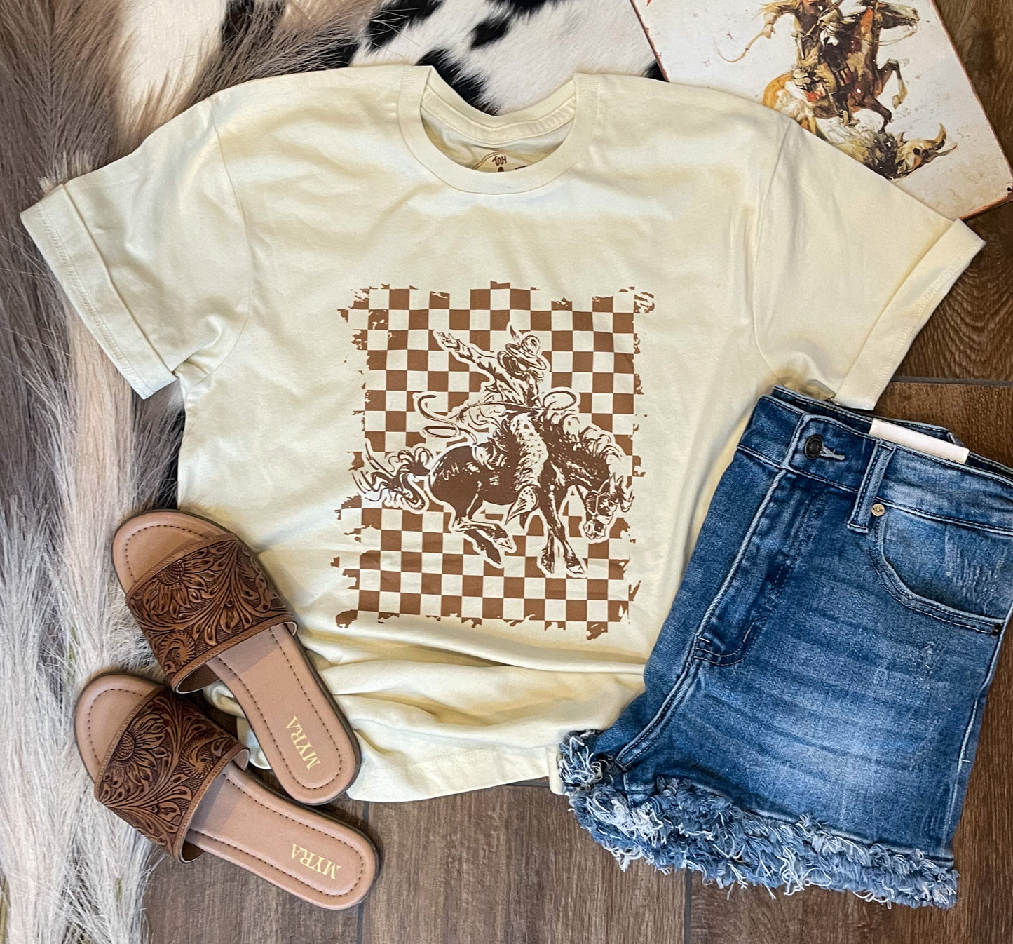 Checkered Cowboy Tee