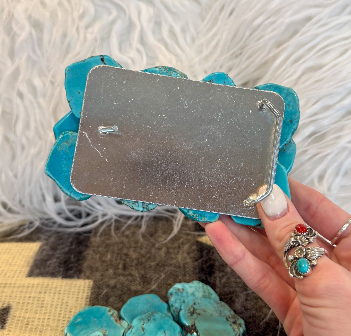 Turquoise Slab Belt Buckle