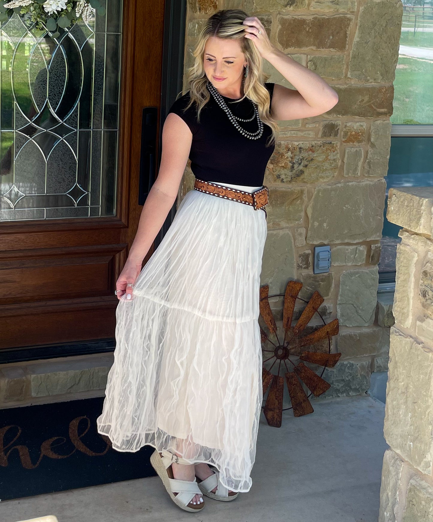 Champagne Toast Maxi Skirt