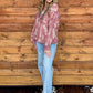 Southern Cowboy Collage Sweater *Mauve