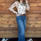 Floral Cowboy Mesh Top