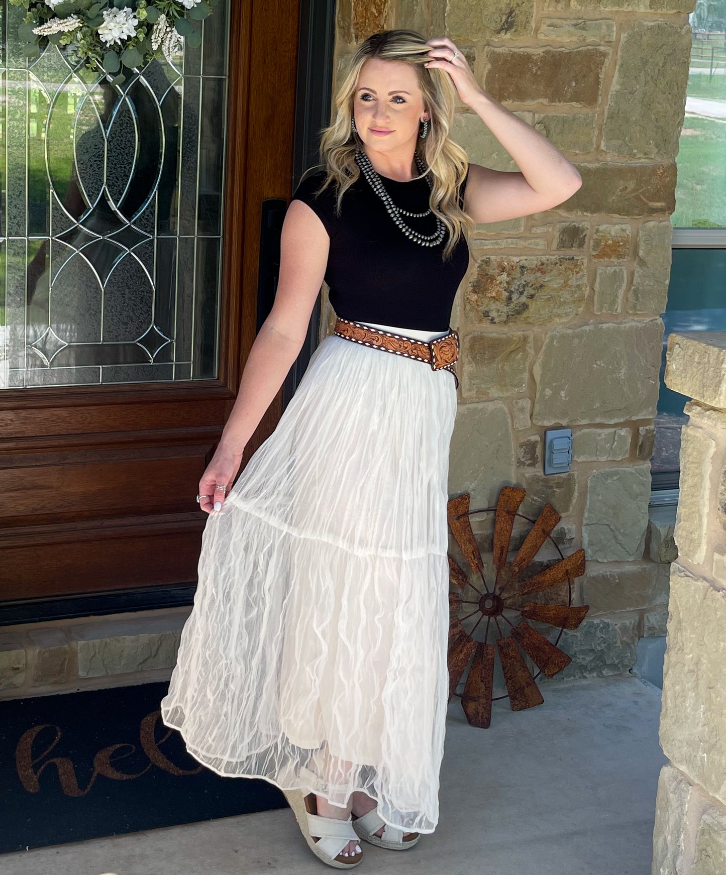 Champagne Toast Maxi Skirt