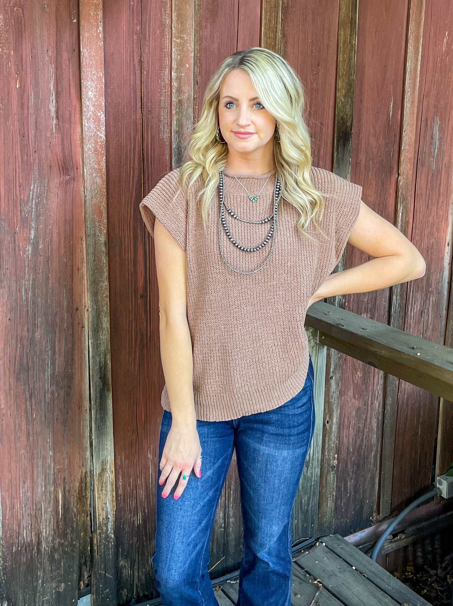 The Piper Sweater Top *Mocha