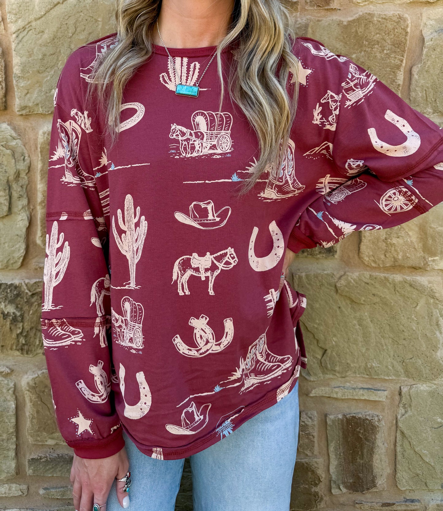 Out West Collage Top