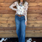 Floral Cowboy Mesh Top