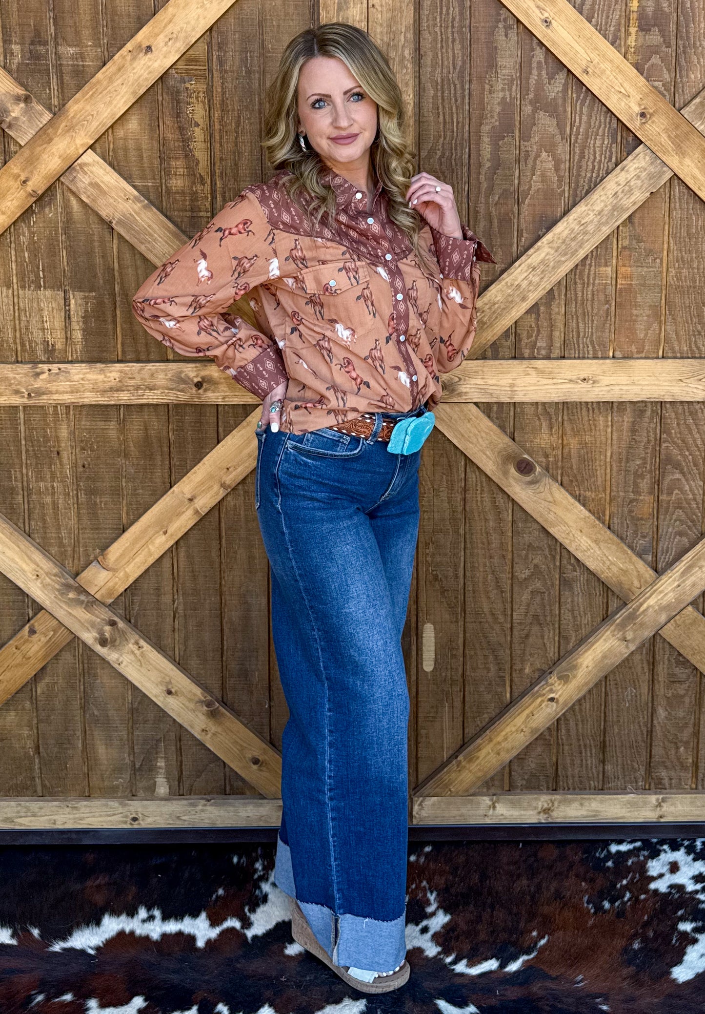 Ranch Horses Pearl Snap