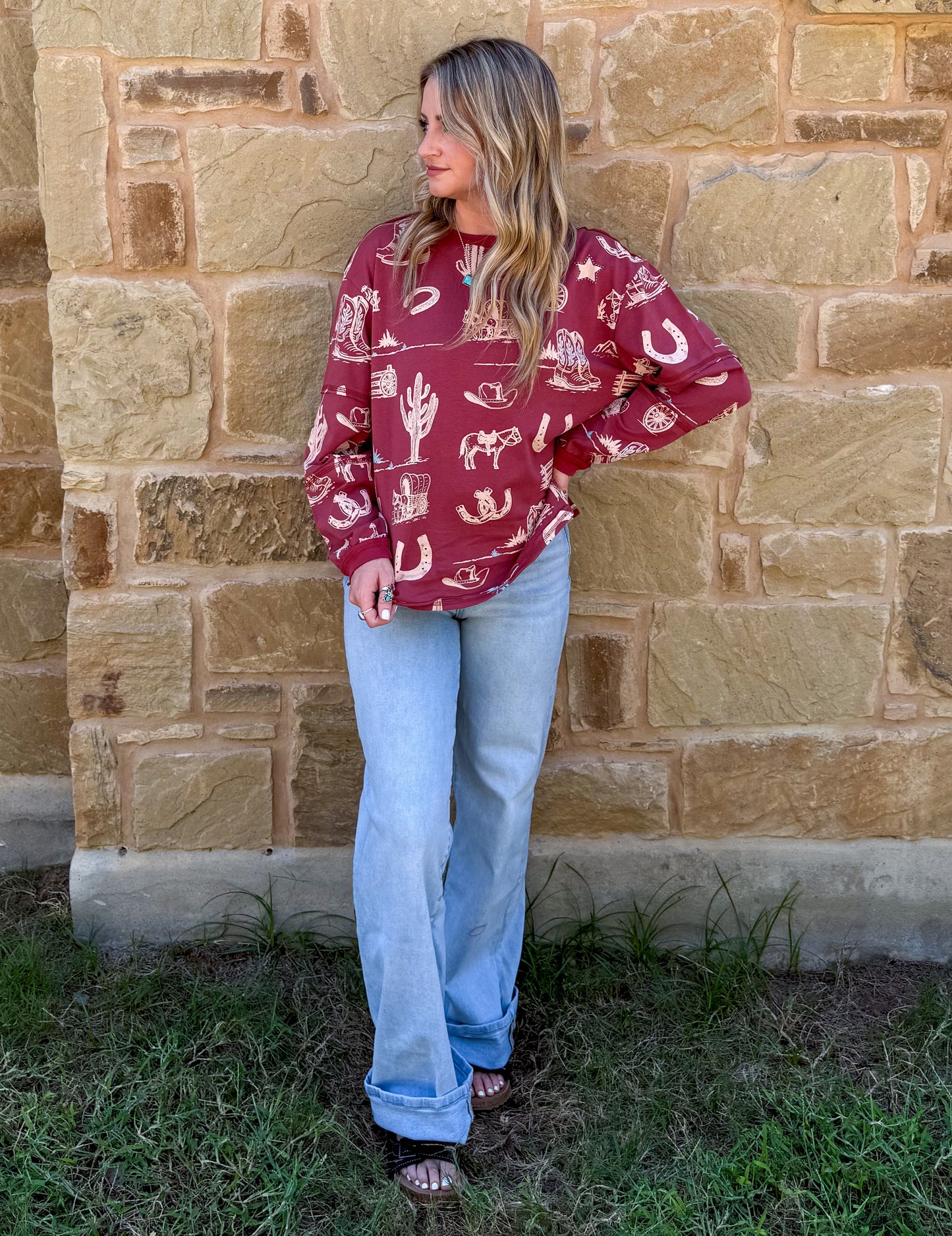 Out West Collage Top