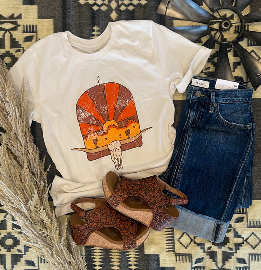 Longhorn Sunset Tee