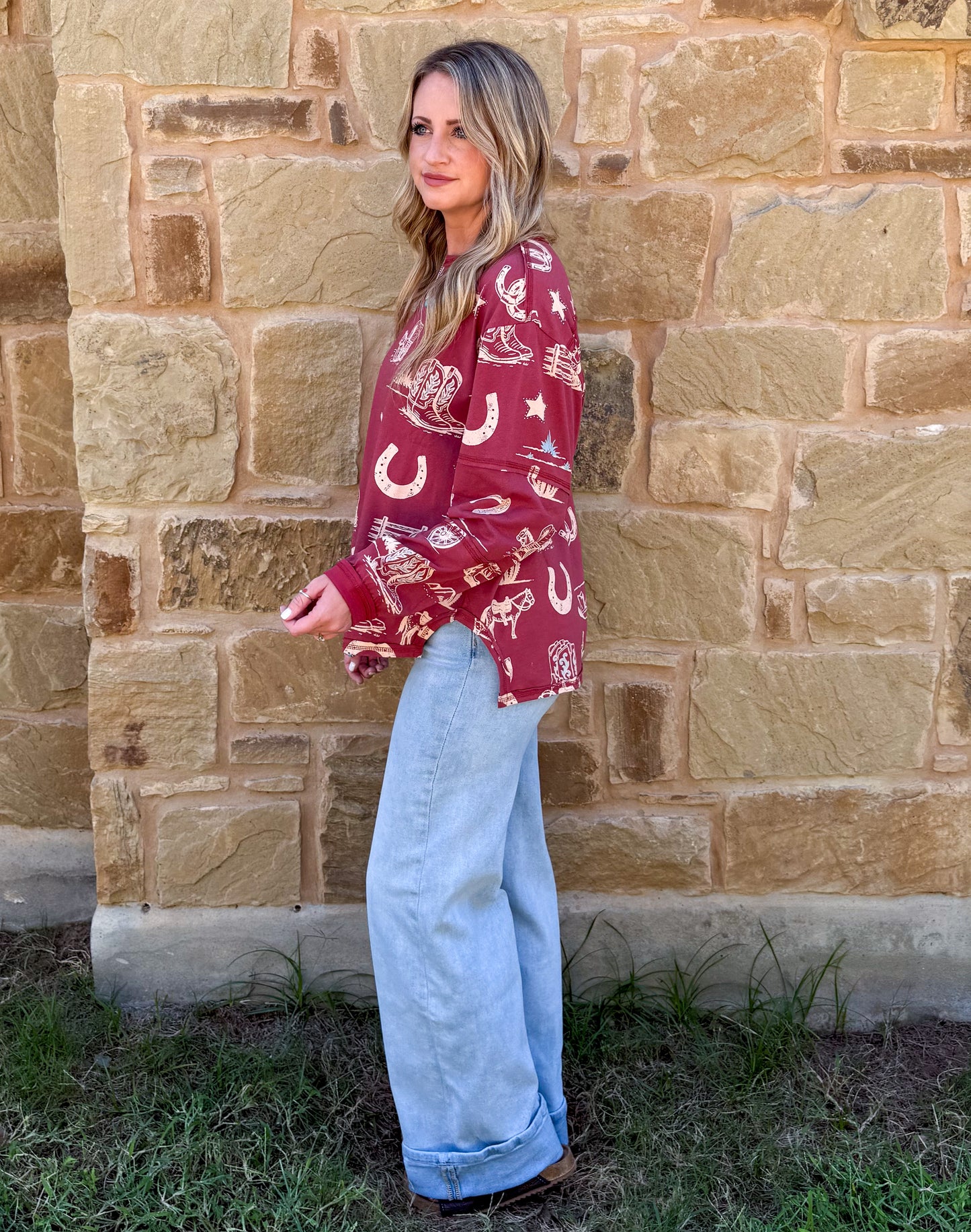 Out West Collage Top