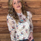 Floral Cowboy Mesh Top
