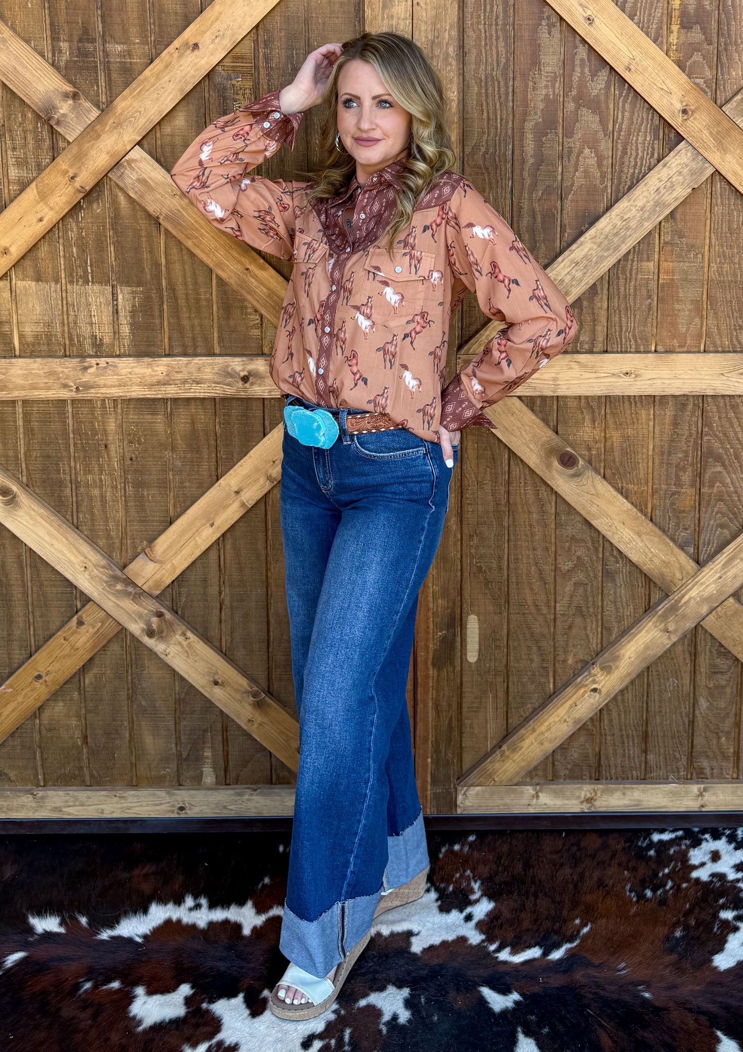 Ranch Horses Pearl Snap