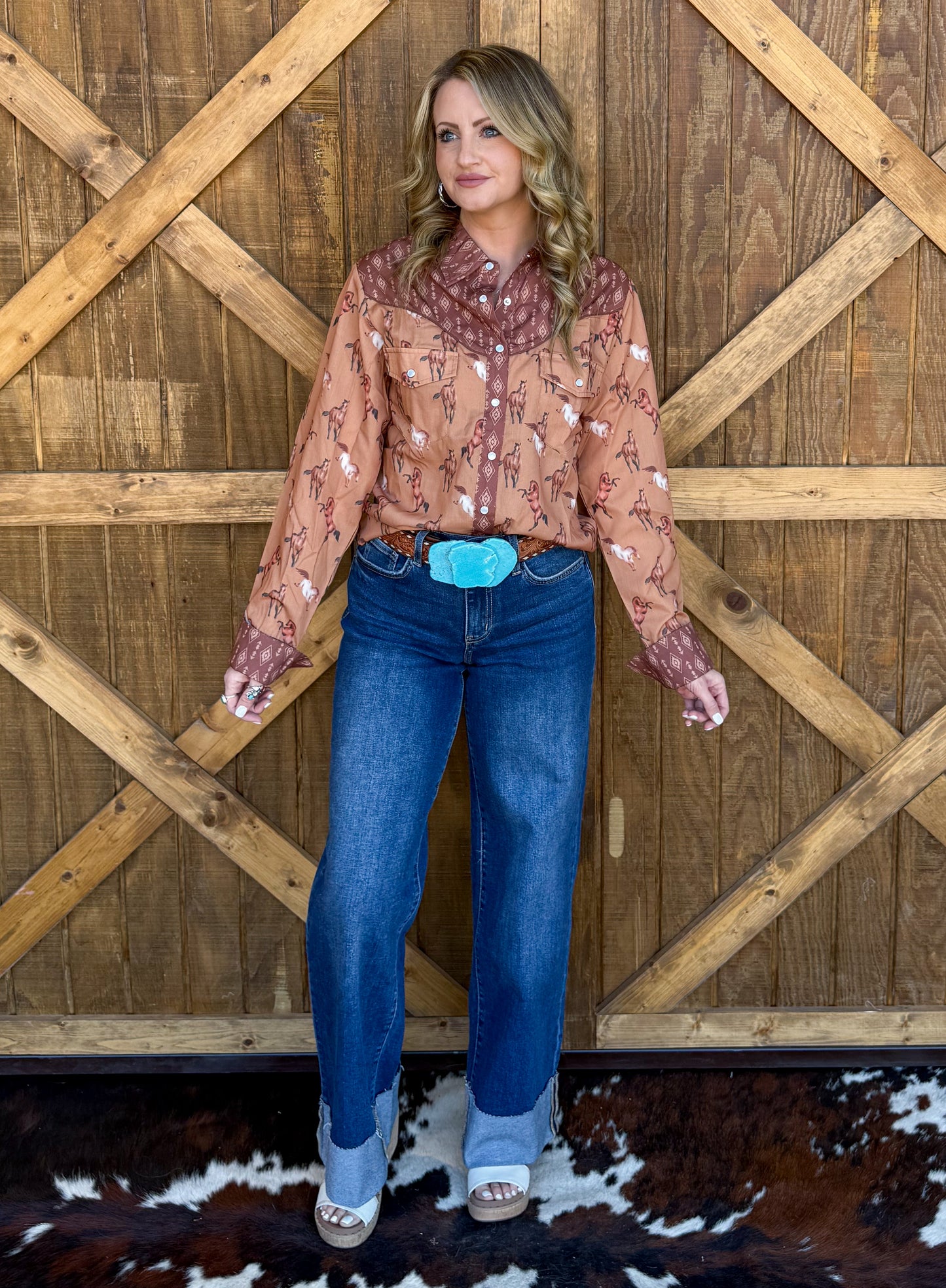 Ranch Horses Pearl Snap