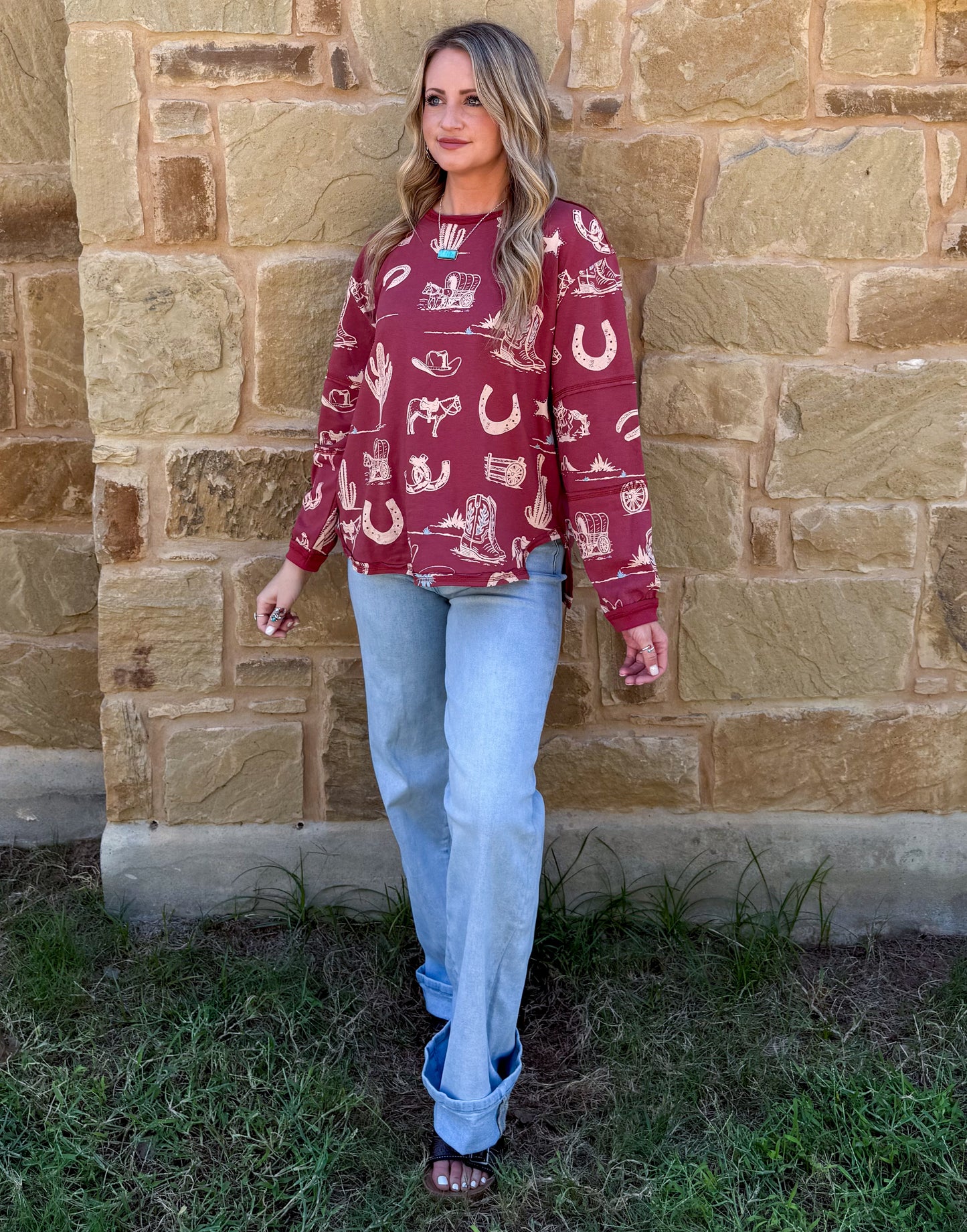 Out West Collage Top