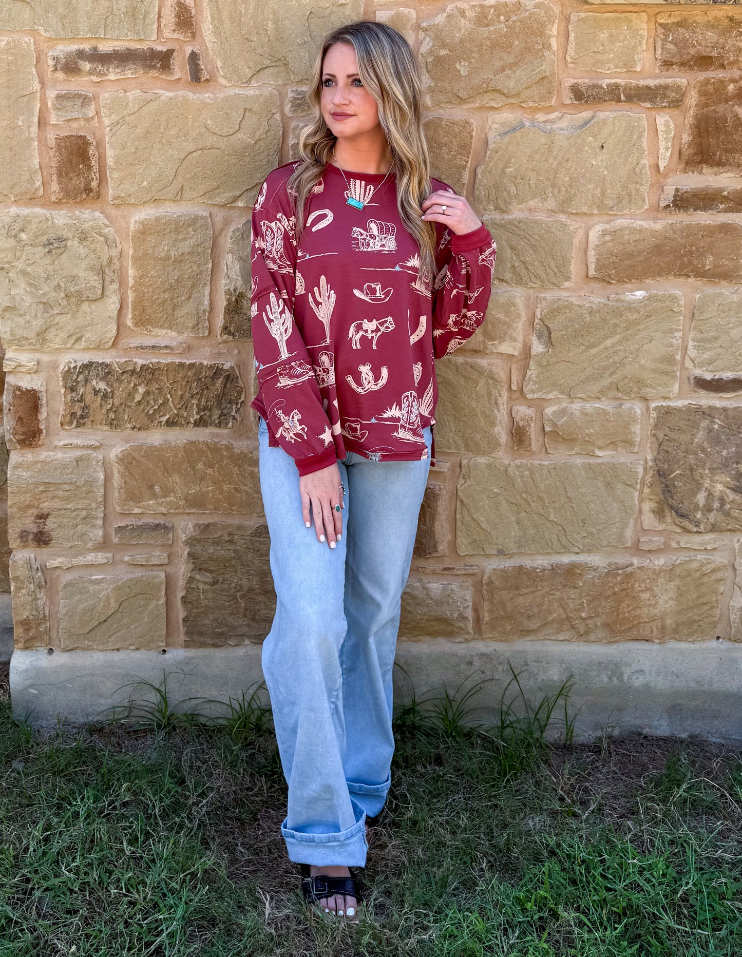 Out West Collage Top