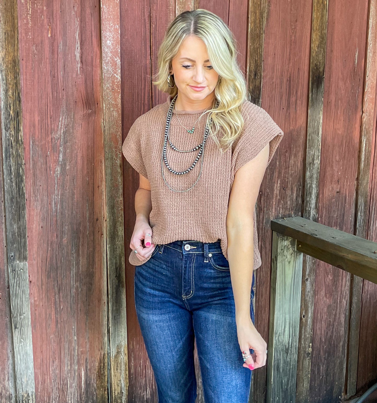 The Piper Sweater Top *Mocha