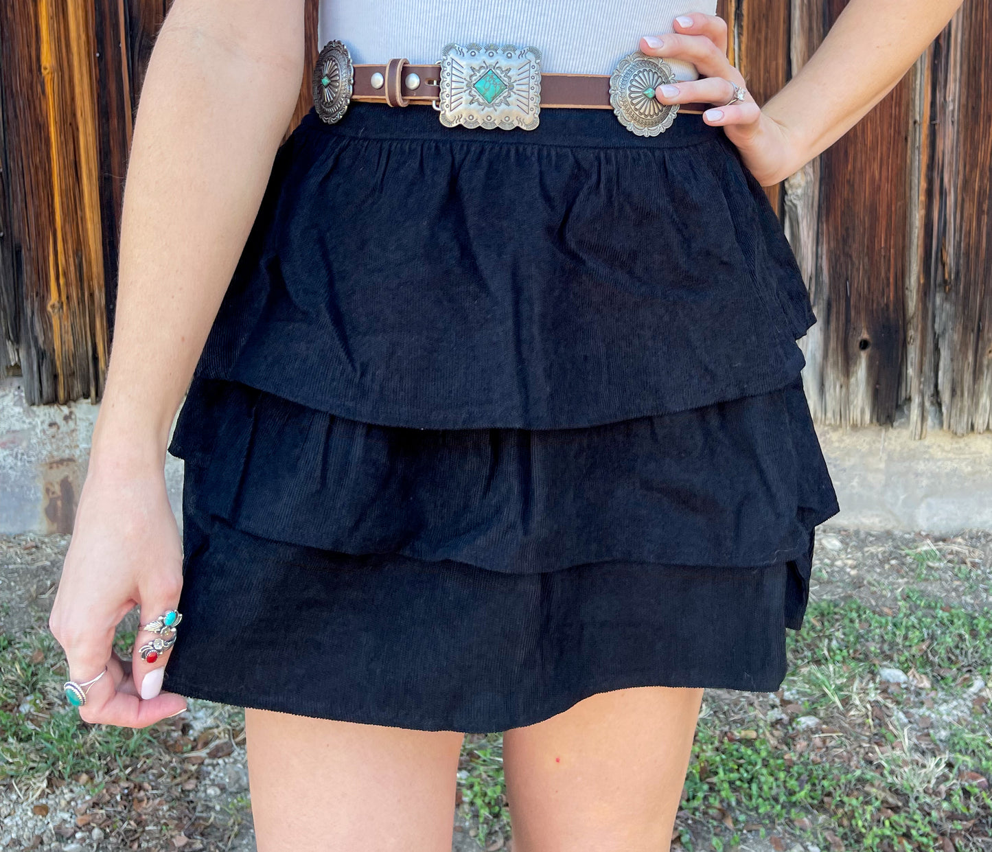 Taylor Corduroy Mini Skirt *Black