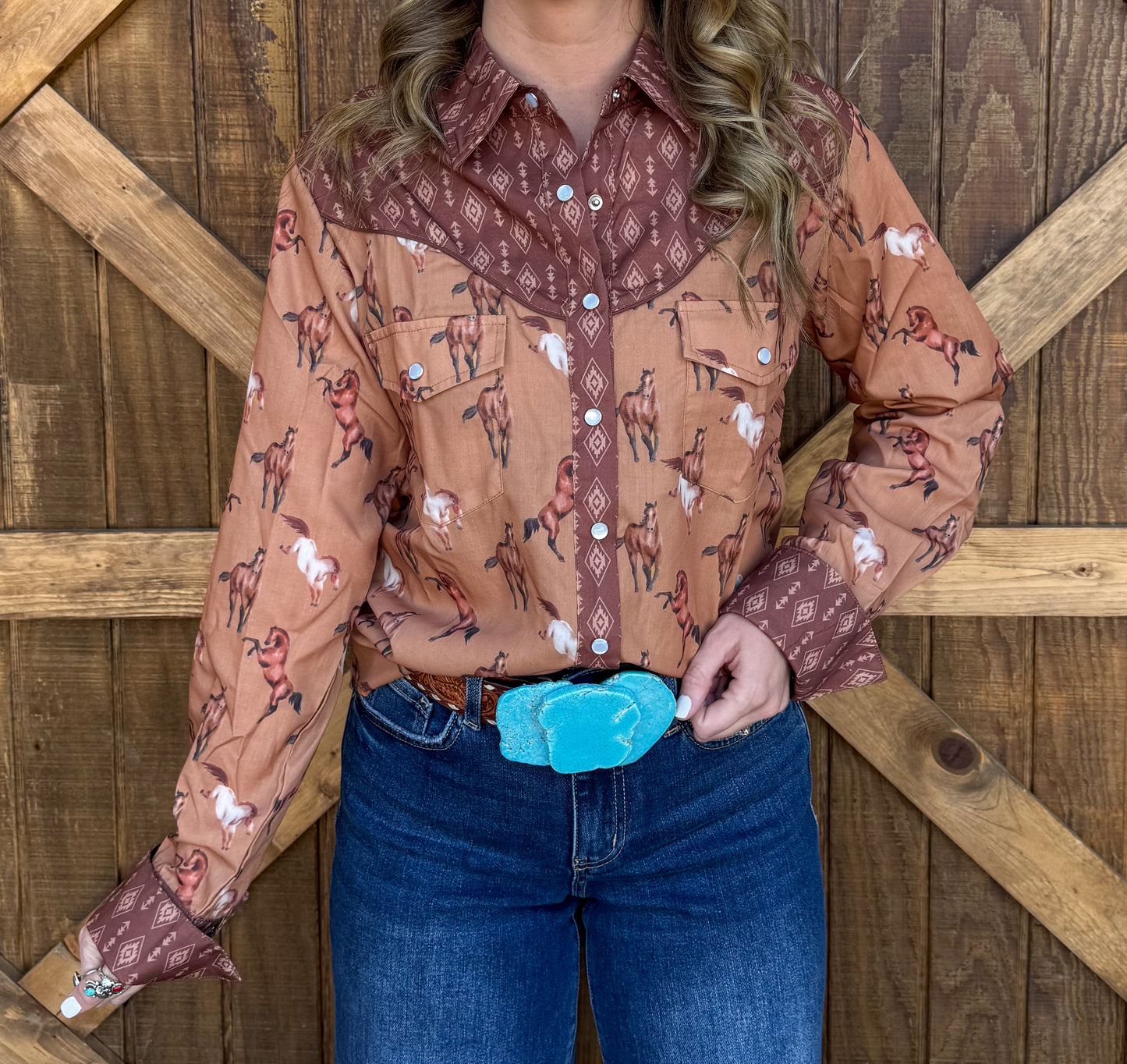 Ranch Horses Pearl Snap