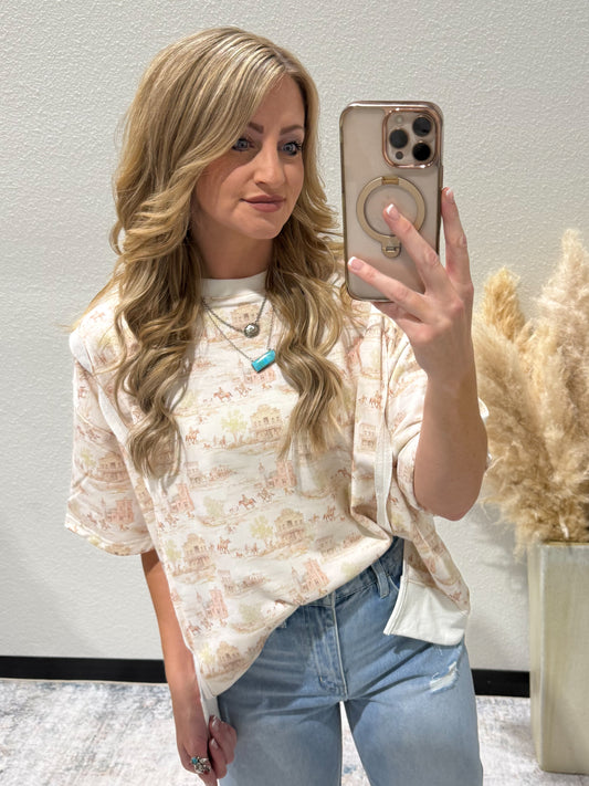 Old Town Oversized Sweatshirt Top