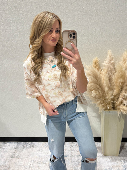 Old Town Oversized Sweatshirt Top