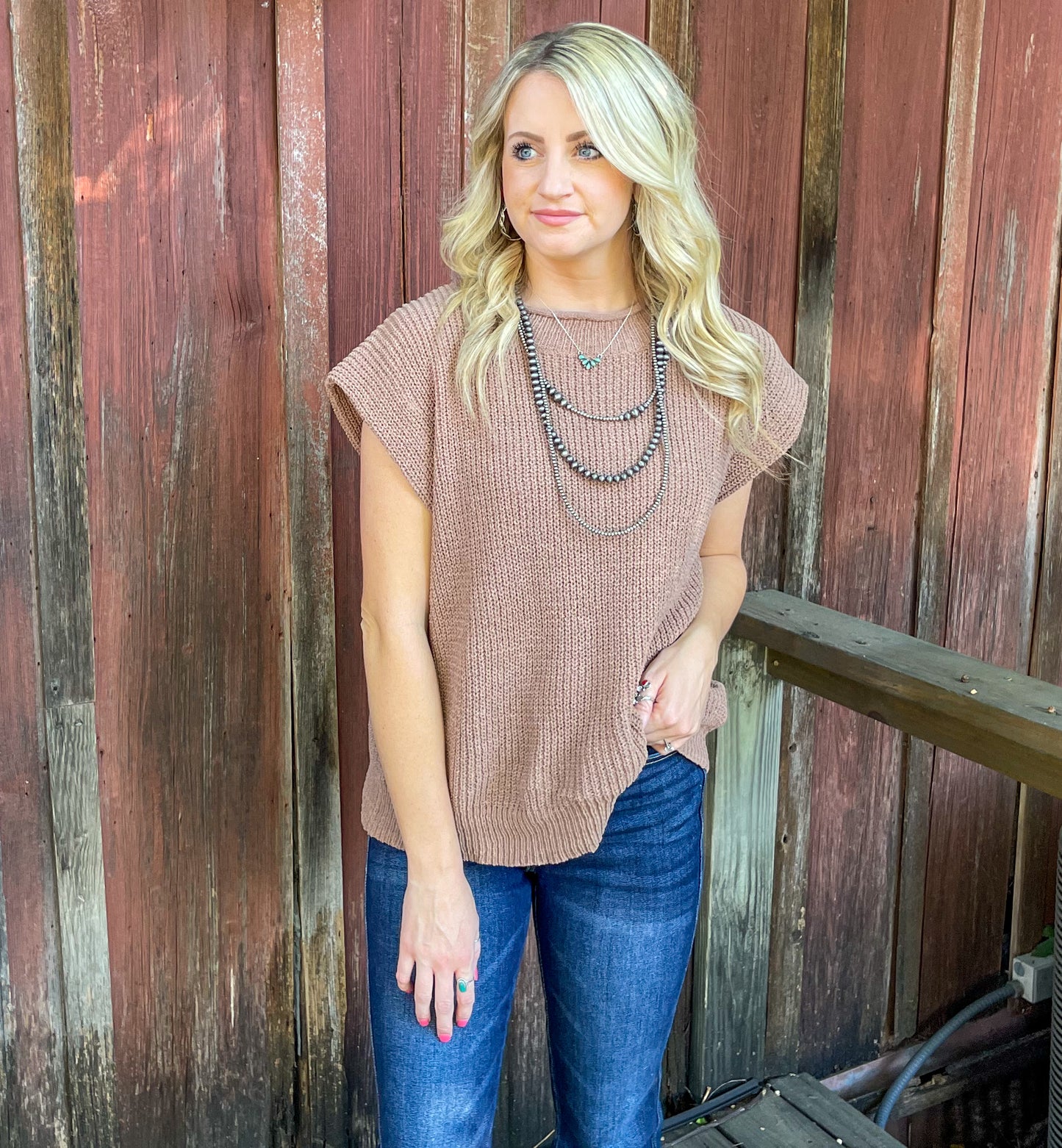 The Piper Sweater Top *Mocha