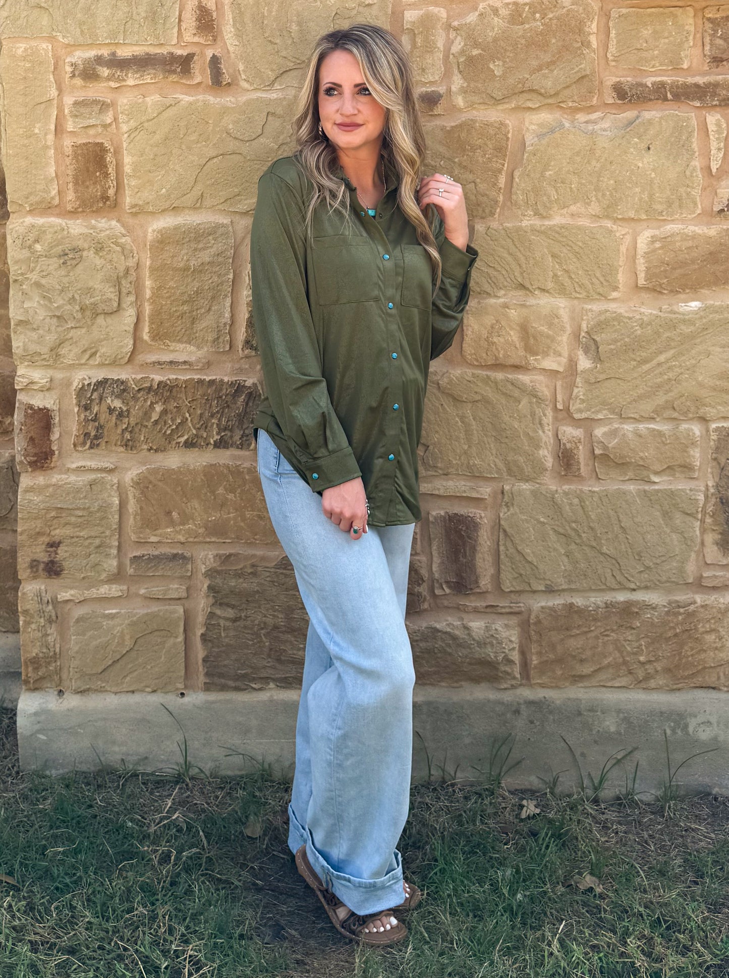 Leather Lux Top *Agave