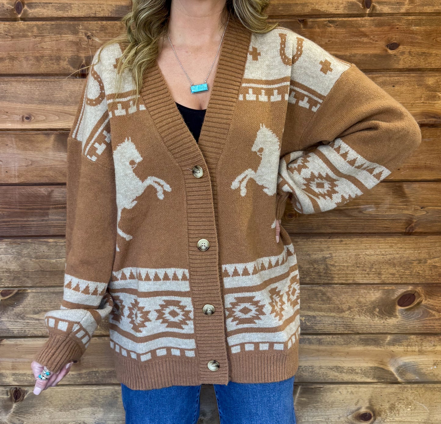 The Rancher Cardigan *Camel