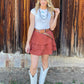 Taylor Corduroy Mini Skirt *Rust