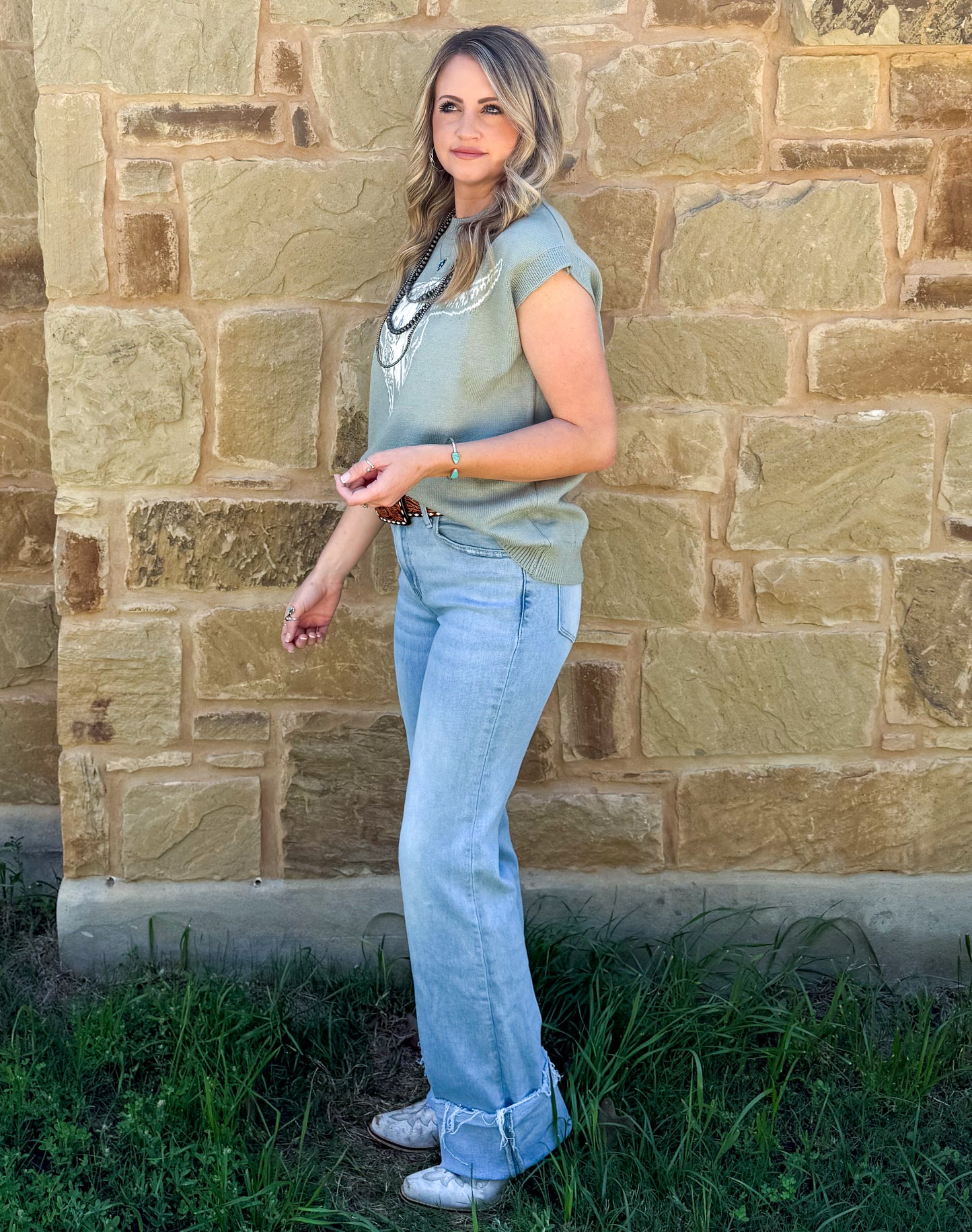 Steer Skull Top
