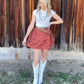 Taylor Corduroy Mini Skirt *Rust