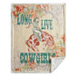 Long Live Cowgirls Sherpa Throw Blanket