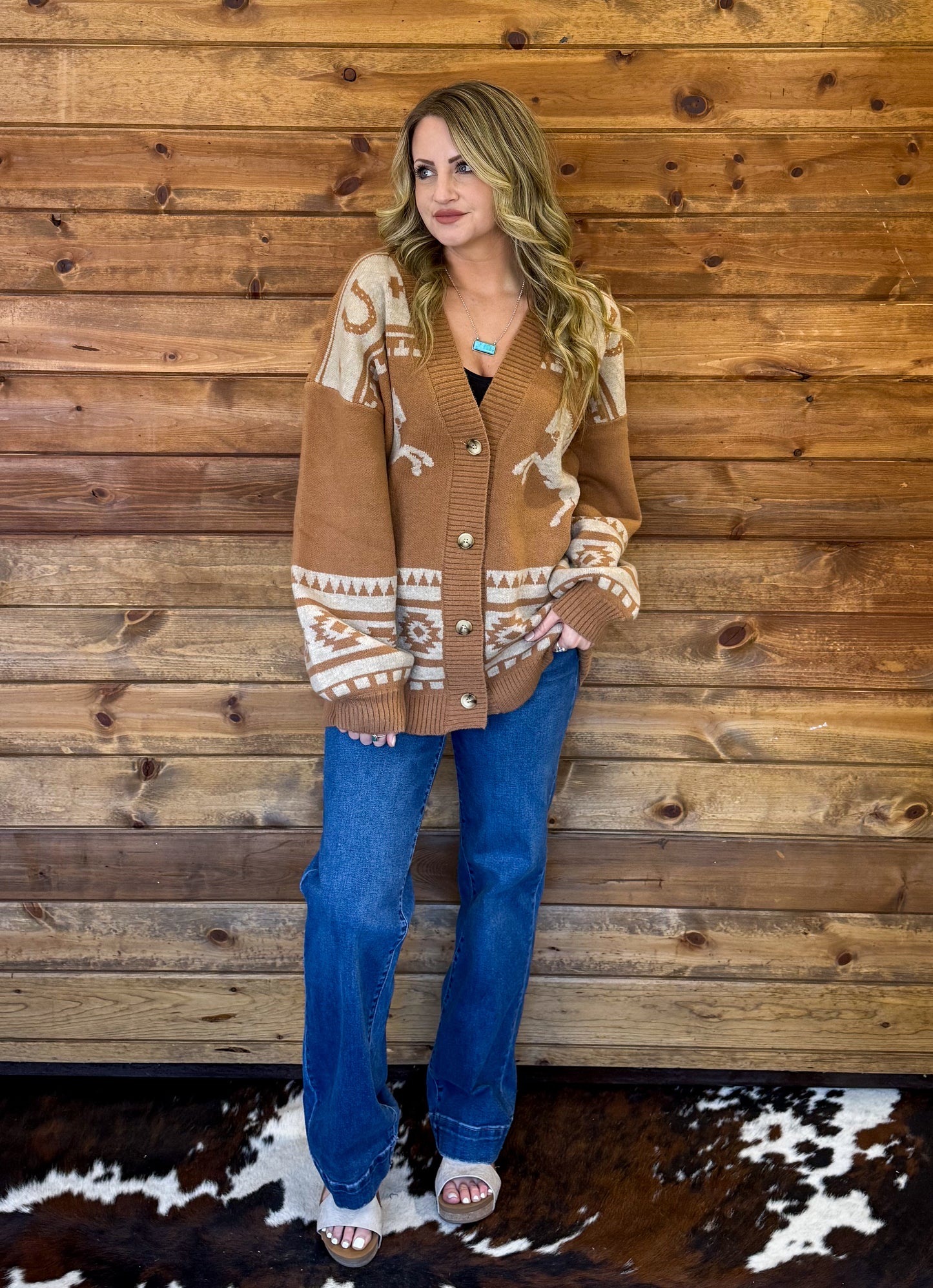 The Rancher Cardigan *Camel