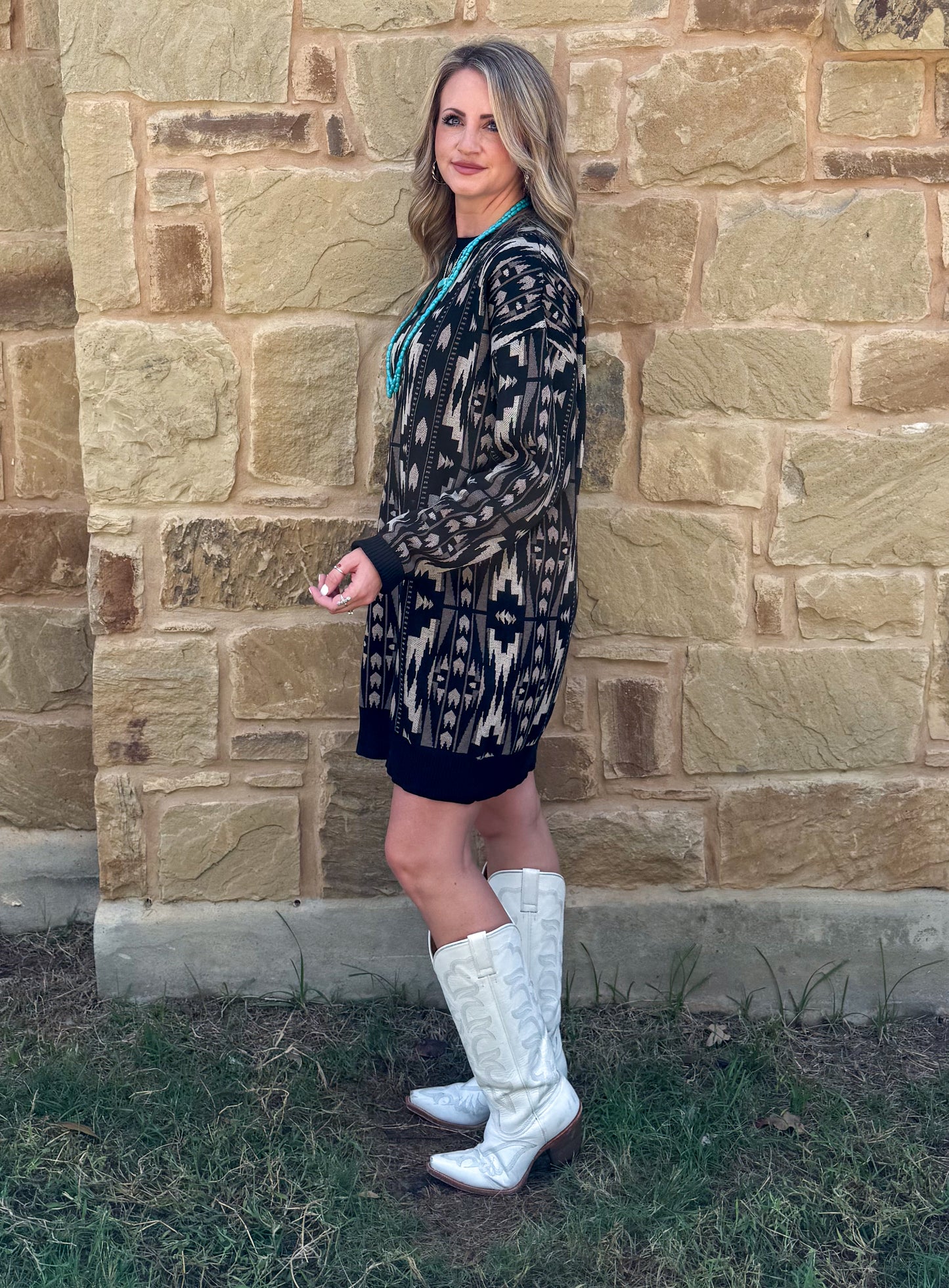 Montana Aztec Sweater Dress