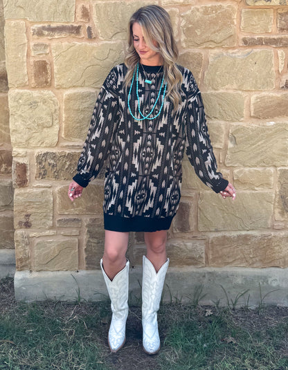 Montana Aztec Sweater Dress
