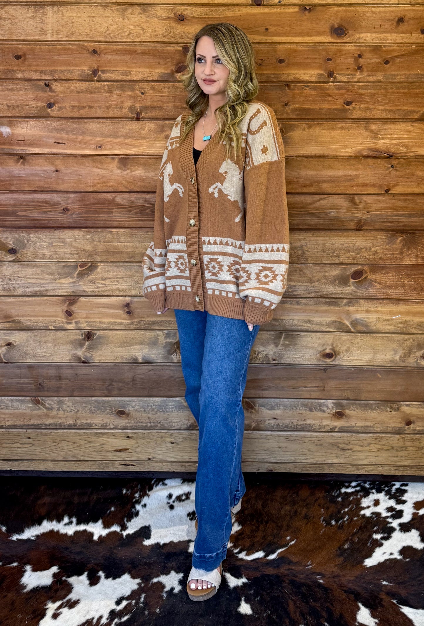 The Rancher Cardigan *Camel