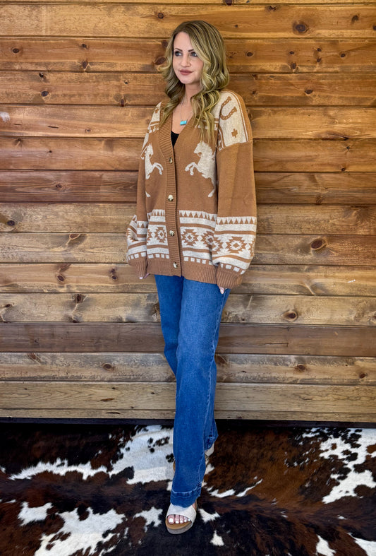 The Rancher Cardigan *Camel
