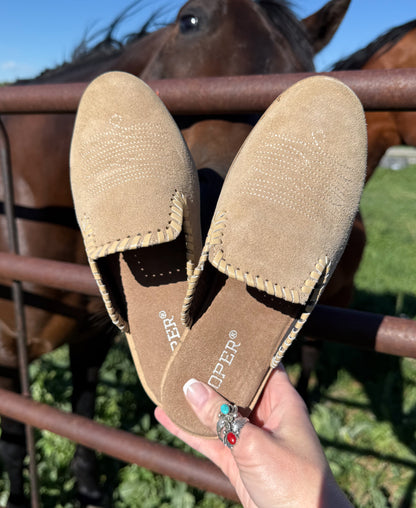 The Boot Stitch Mule *Tan