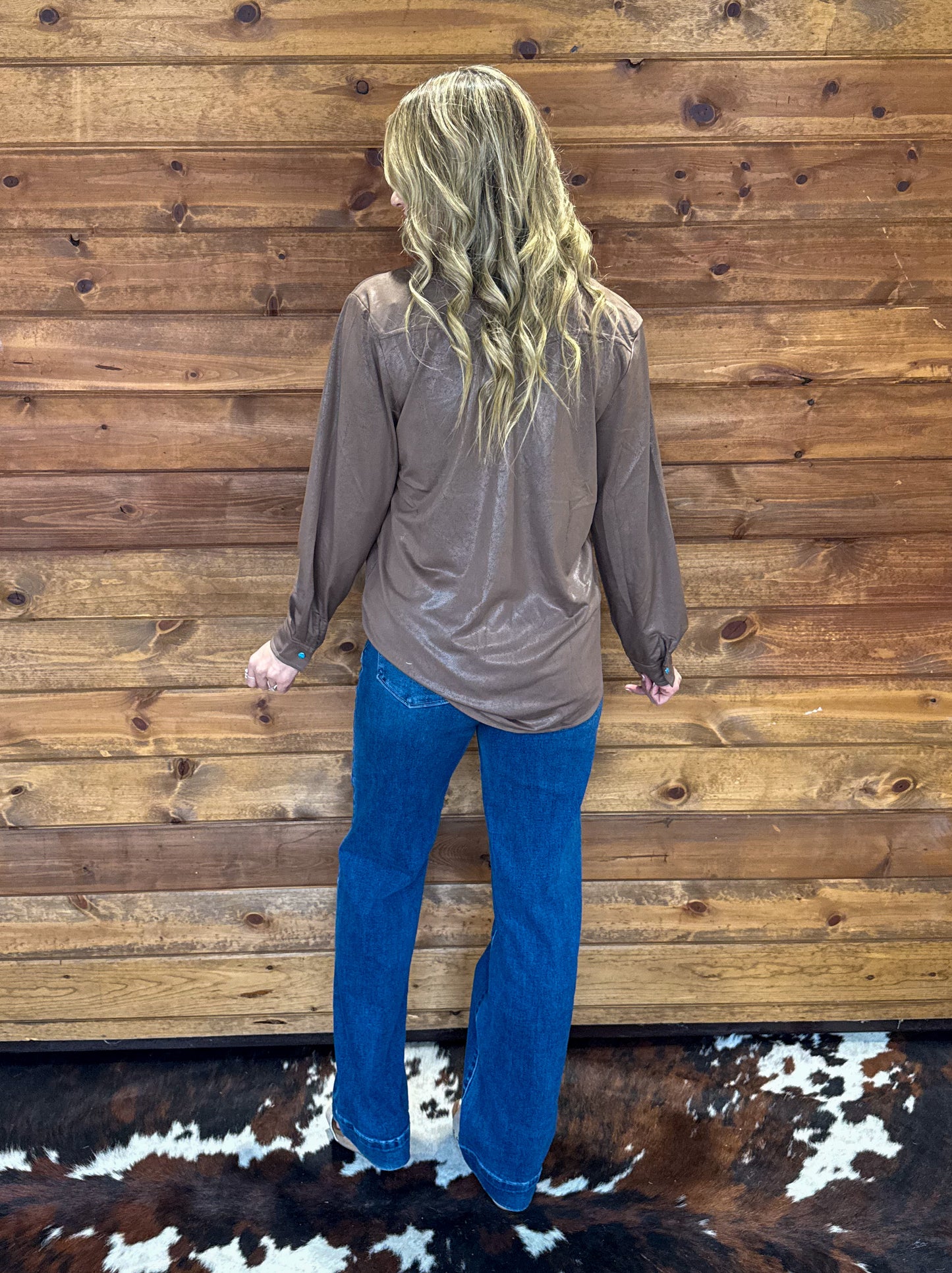 Leather Lux Top *Chocolate