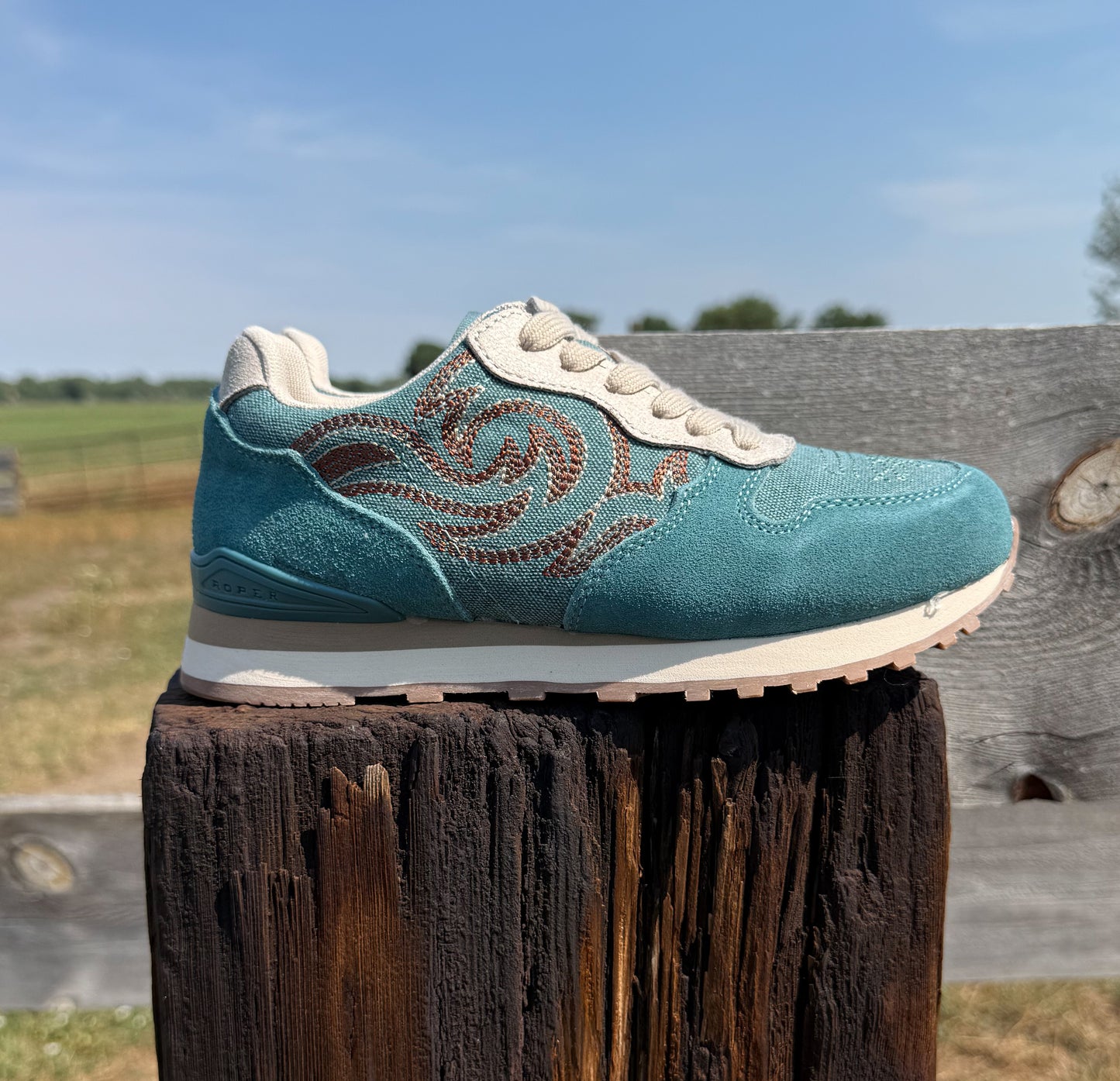 The Western Tennis Shoes *Turquoise