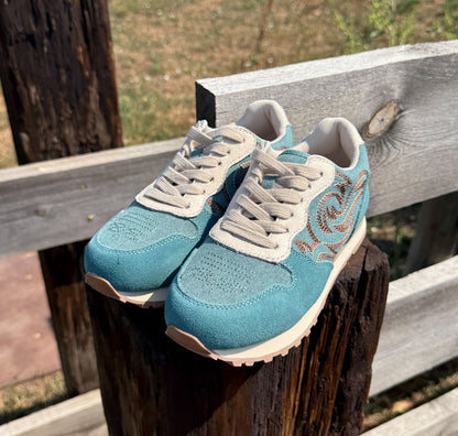 The Western Tennis Shoes *Turquoise